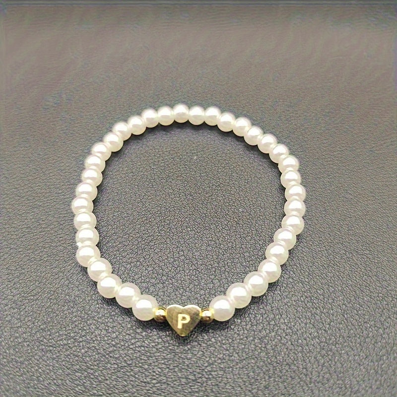 Pulsera Elegante de Corazón con Inicial