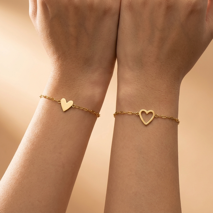 Pulsera Corazones a Juego “Amor”