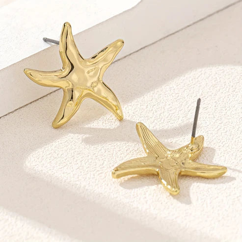 Pendientes Estrella de Mar Dorados