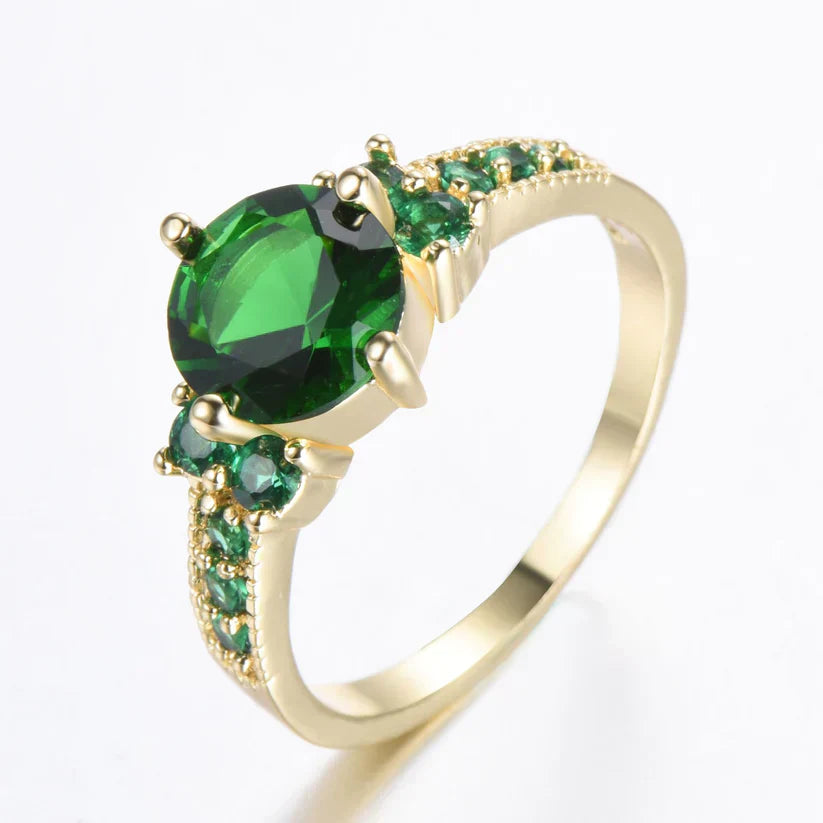 Anillo de Oro y Esmeralda