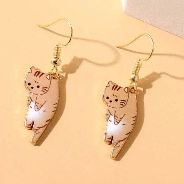 Pendientes colgantes con forma de gatos