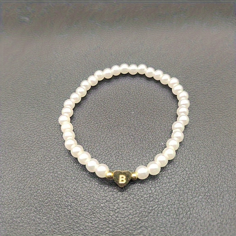 Pulsera Elegante de Corazón con Inicial