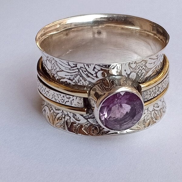 Anillo de meditación de cristal de Bohemia