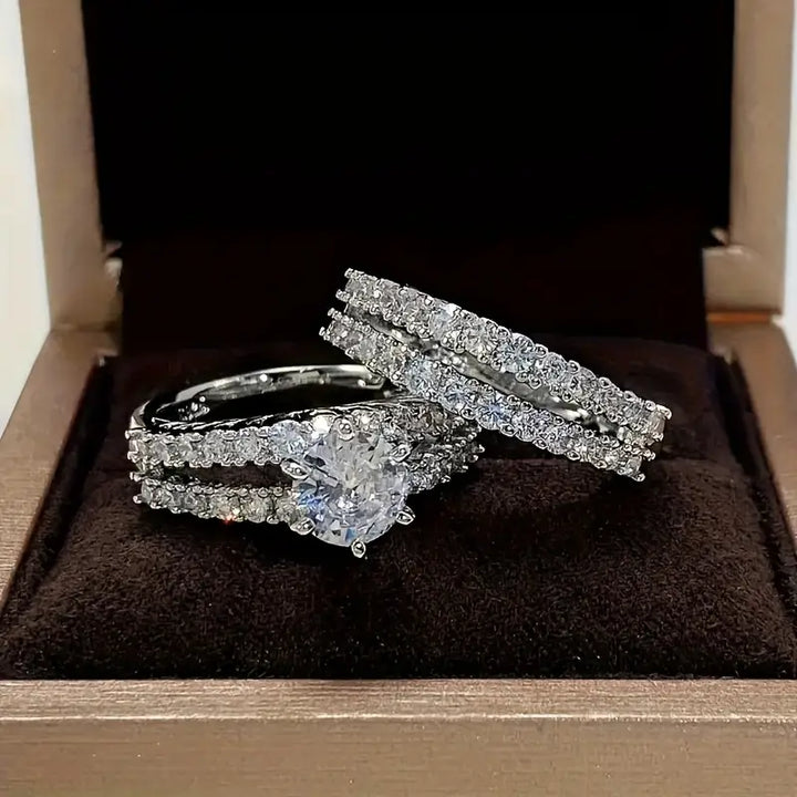 Conjunto de Anillos de Oro Esplendor Eterno