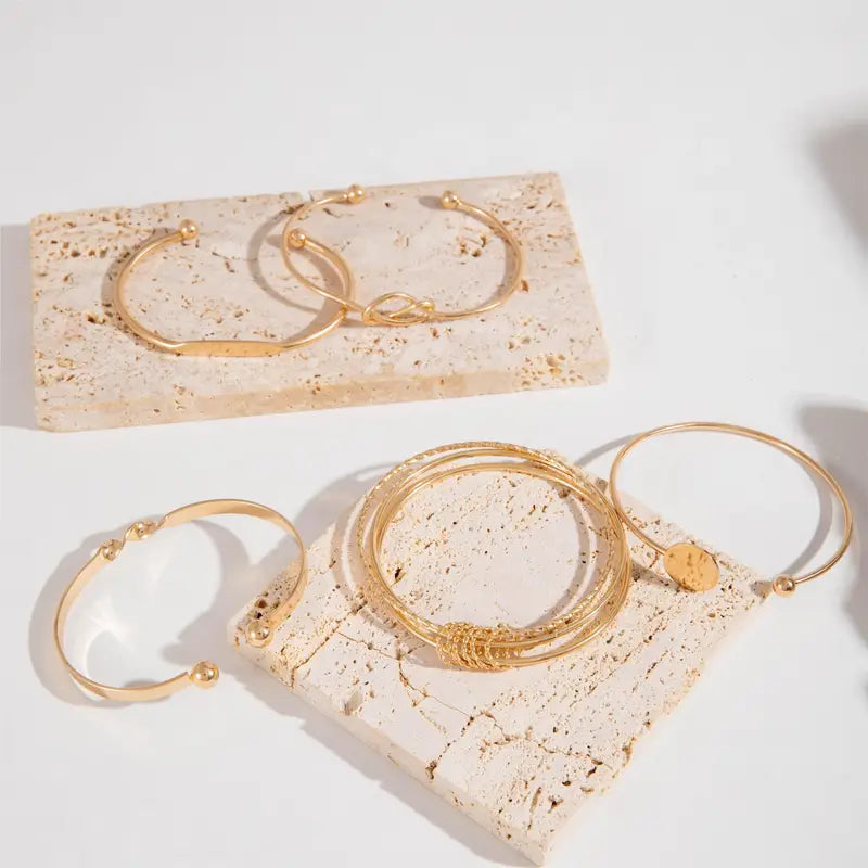 Conjunto Pulseras Nudo Elegante | Oro