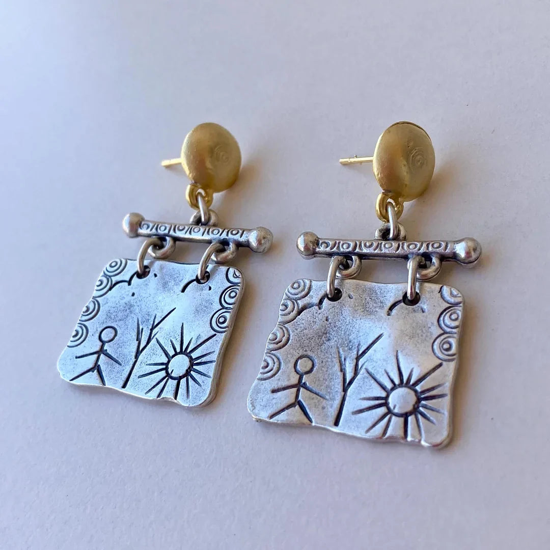 Pendientes tribales bohemios vintage