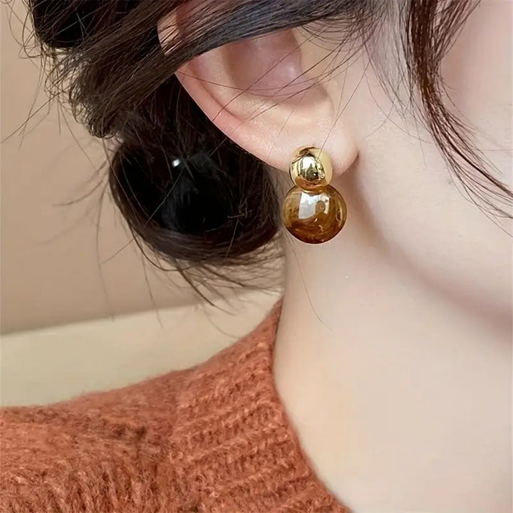 Pendientes Aurélie Ámbar | Oro