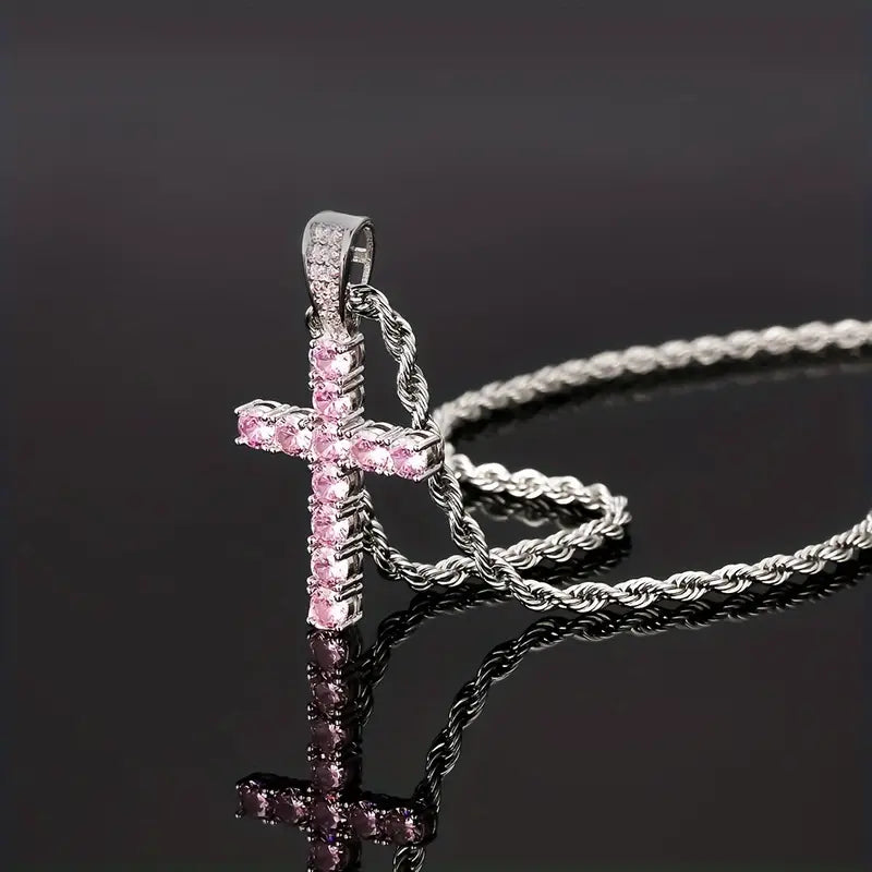 Collar con colgante cruzado