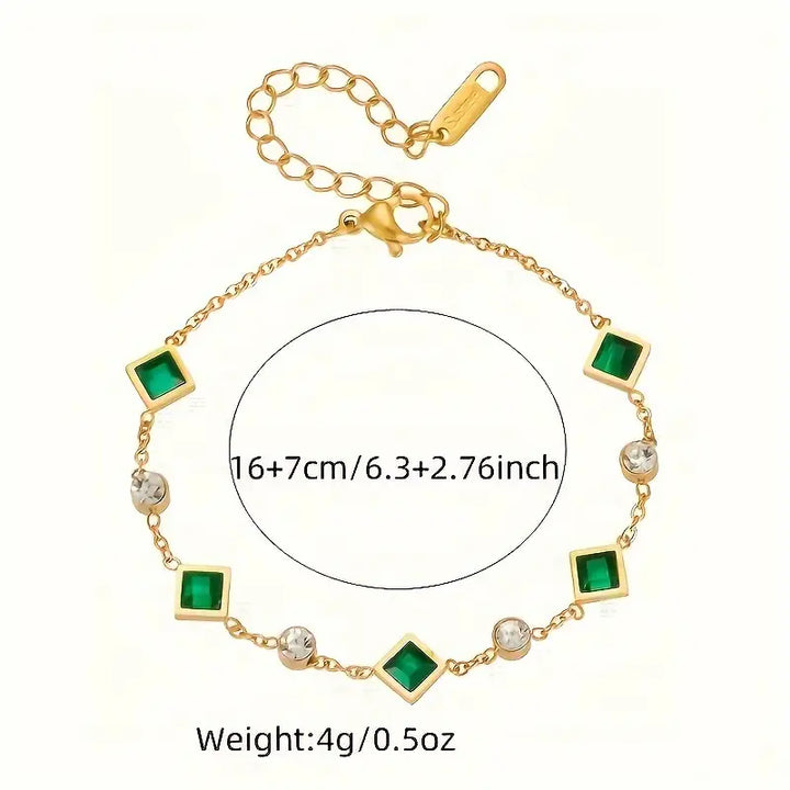 Pulsera Carolina con esmeralda