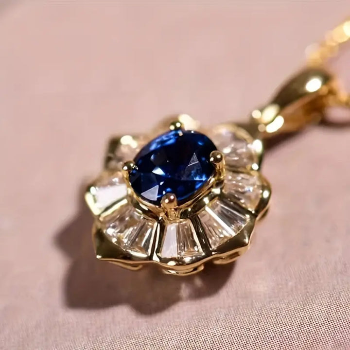 Collar de Oro Noche Azul