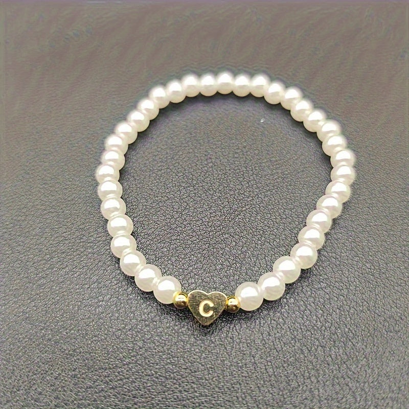 Pulsera Elegante de Corazón con Inicial