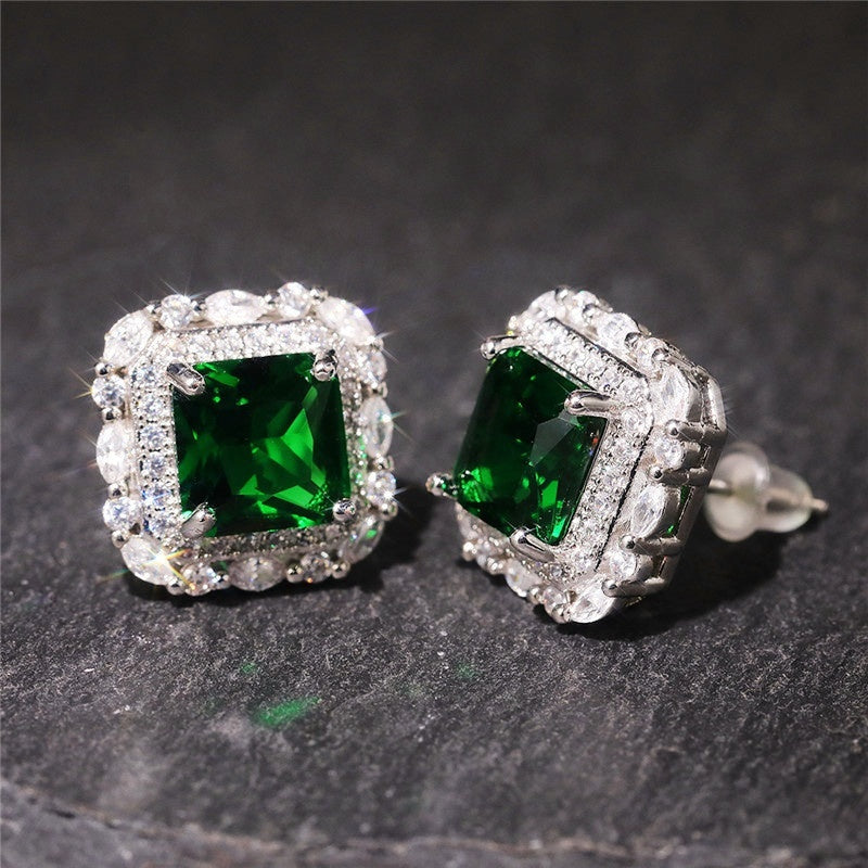 Pendientes de Esmeralda con Diamantes