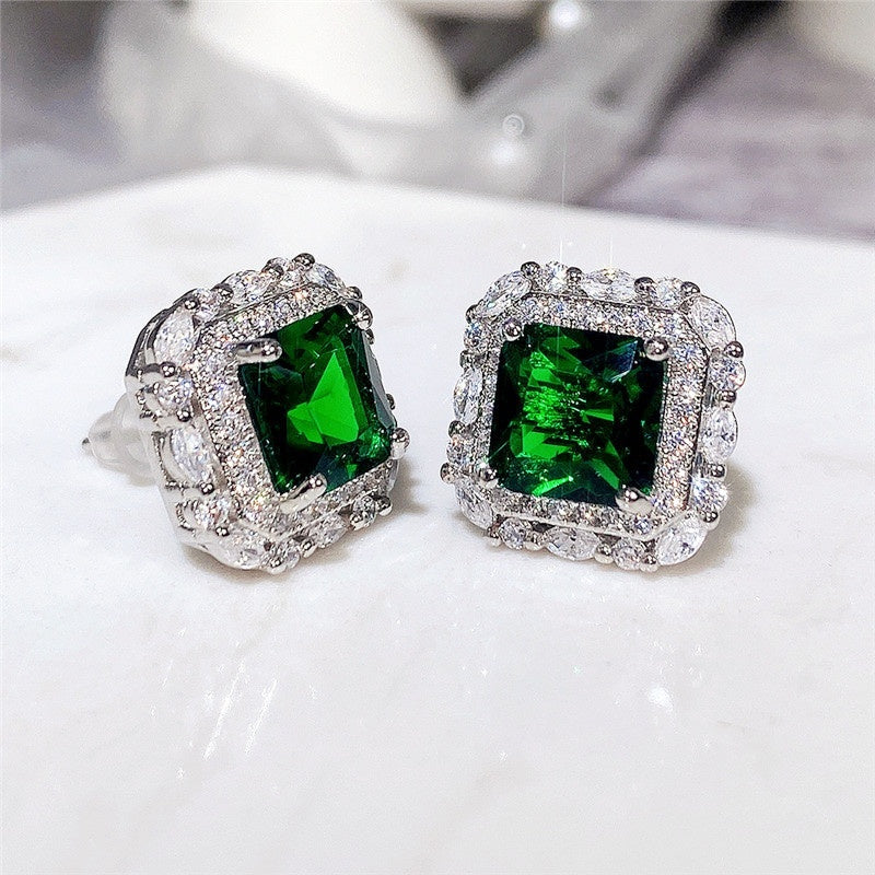 Pendientes de Esmeralda con Diamantes