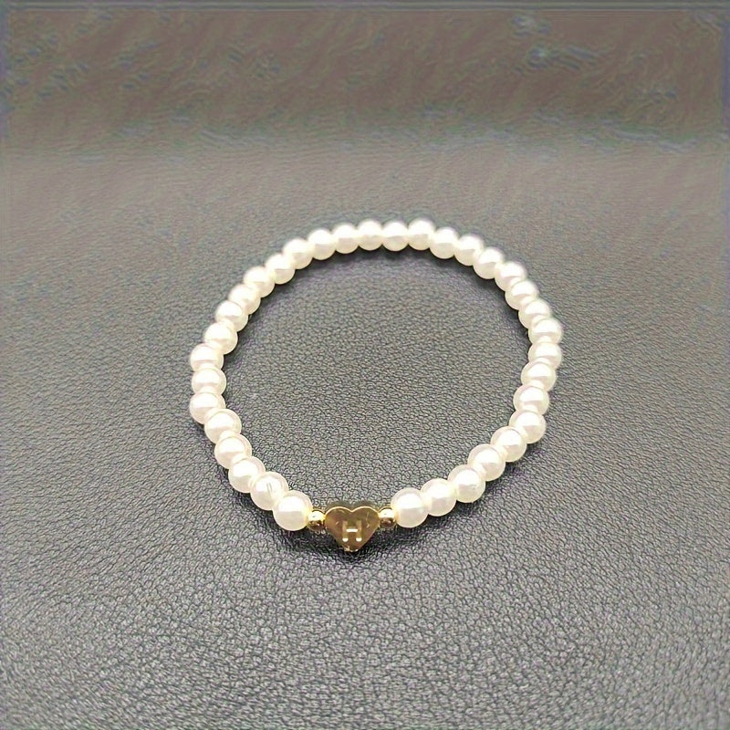 Pulsera Elegante de Corazón con Inicial