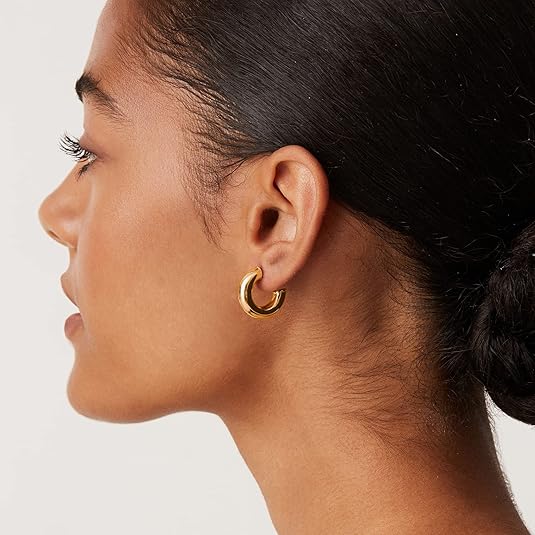 Pendientes Argolla Gruesa | Oro