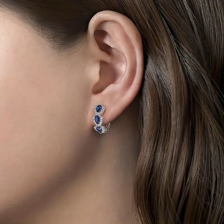 Pendientes Blasón Real de Zafiro