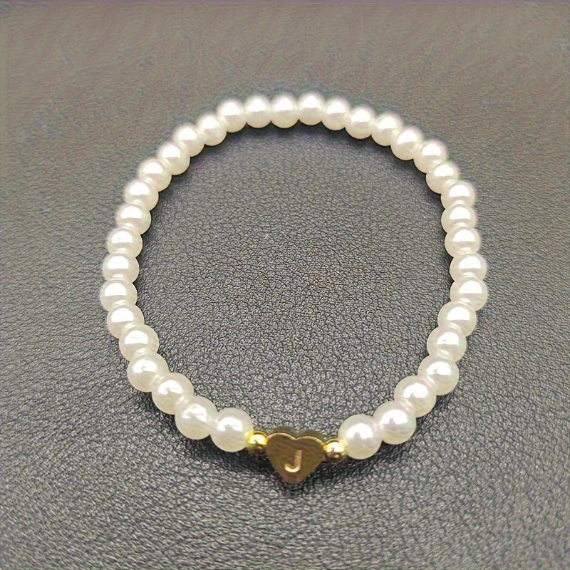 Pulsera Elegante de Corazón con Inicial