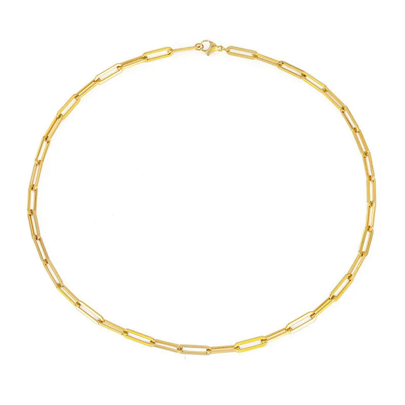 Collar femenino con cadena de acero inoxidable