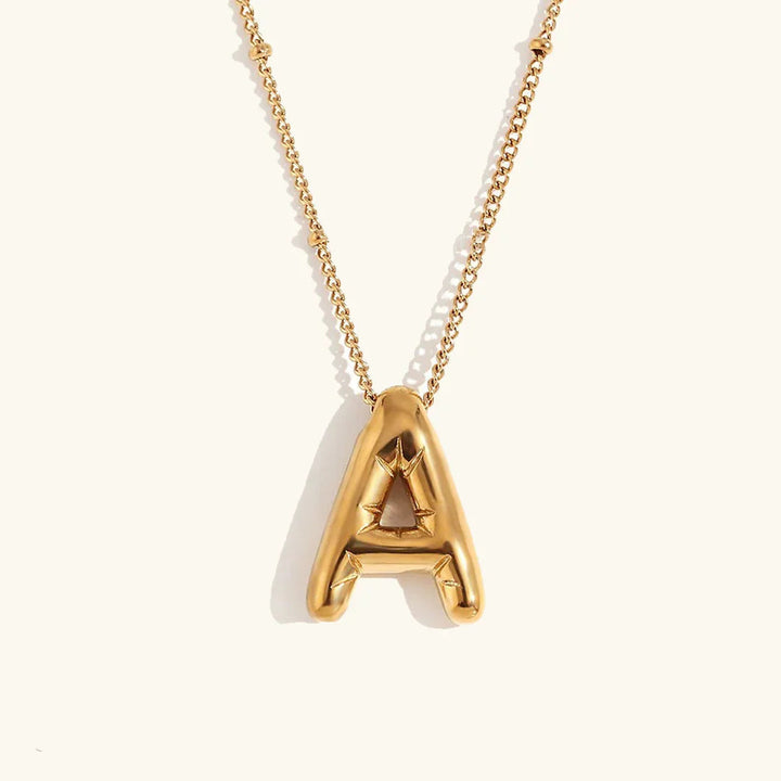 Collar de Oro con Inicial Balloon