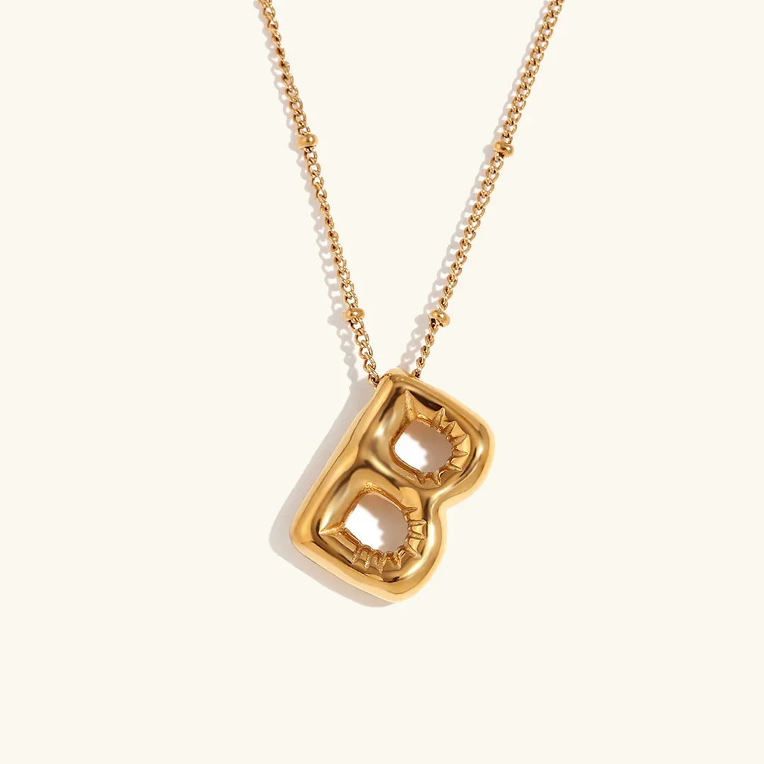 Collar de Oro con Inicial Balloon