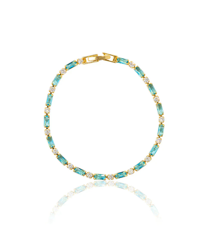 Pulsera Piedra Turquesa Natural | Oro