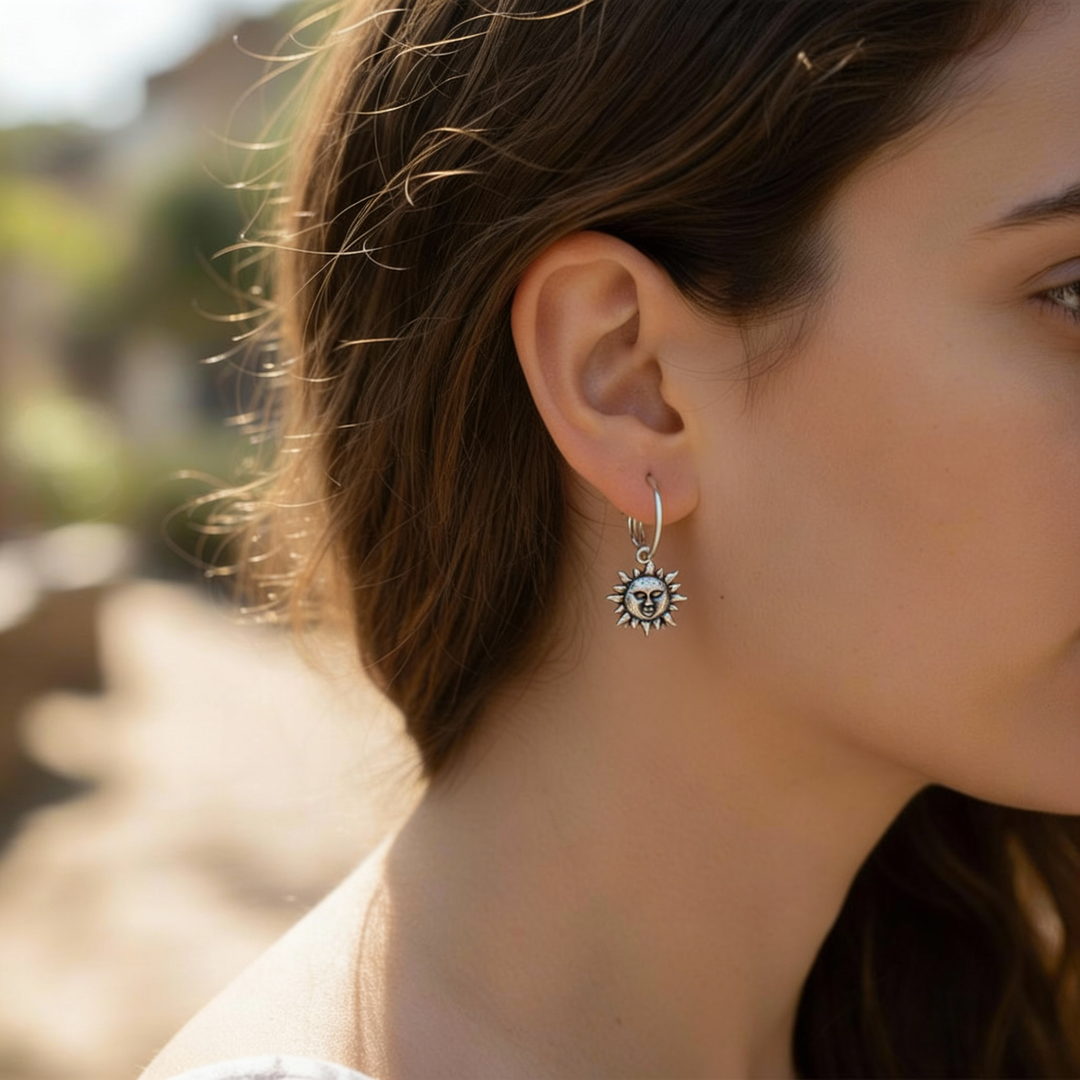Pendientes Sol y Luna Vintage