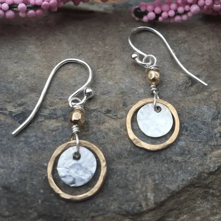 Pendientes vintage en oro y plata