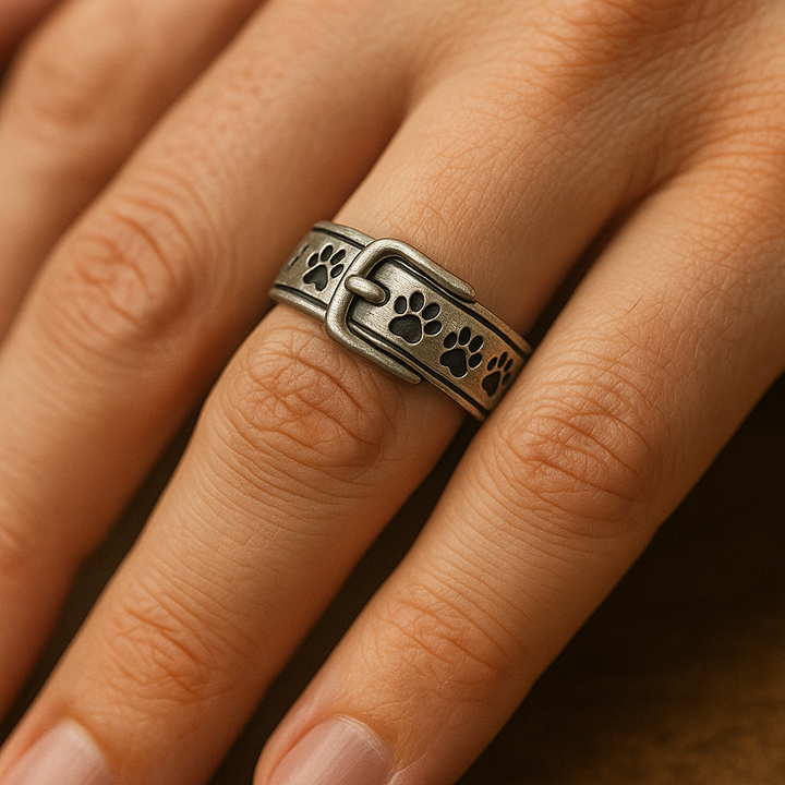 Anillo Coleira De Perro Elegante