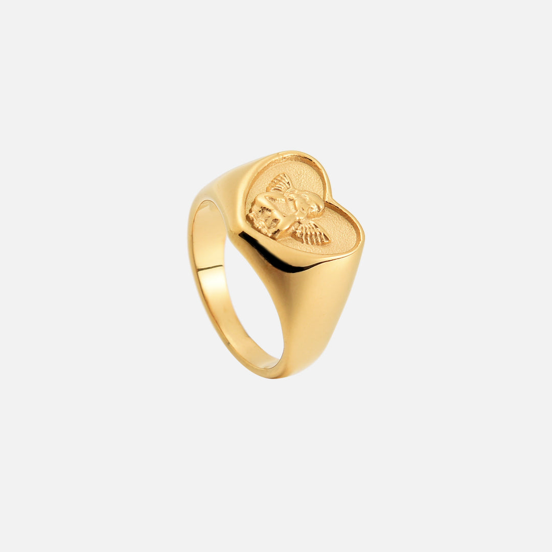 Anillo Ángel en Forma de Corazón