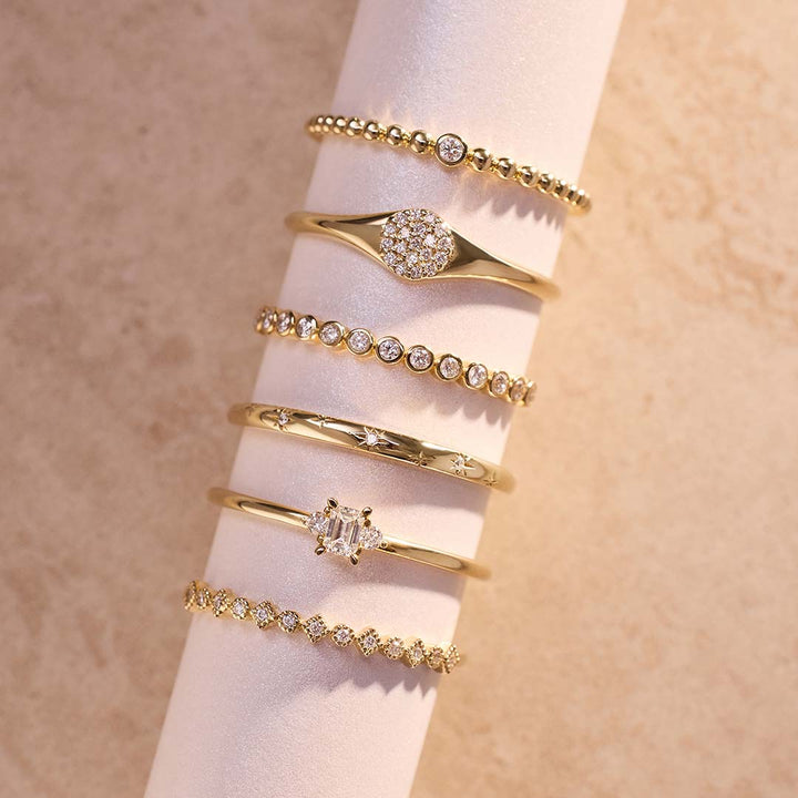Anillo Esferas de Diamante | Oro