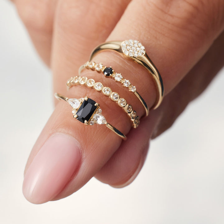 Anillo Esferas de Diamante | Oro