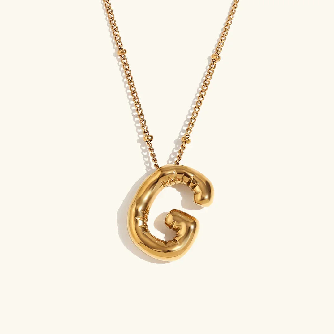 Collar de Oro con Inicial Balloon