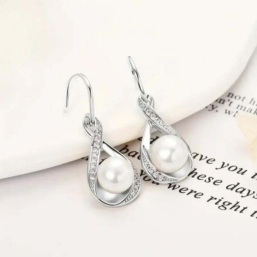 Pendientes de perlas en dorado