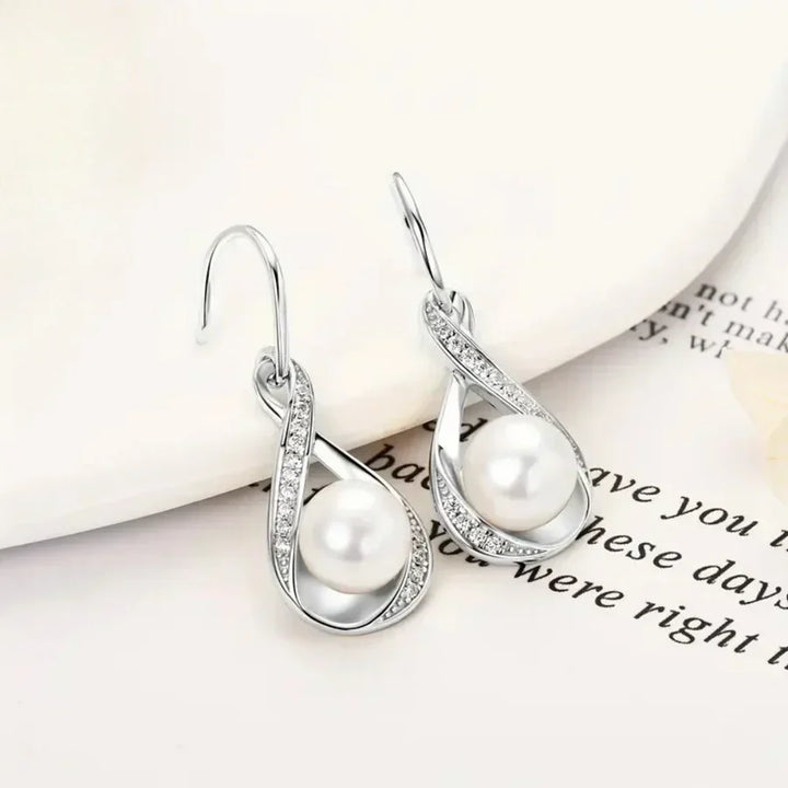 Pendientes de perlas en dorado
