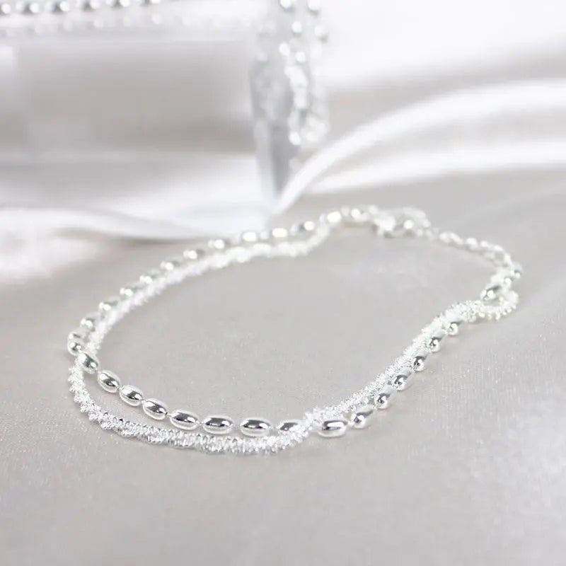 Pulsera de plata con circonita