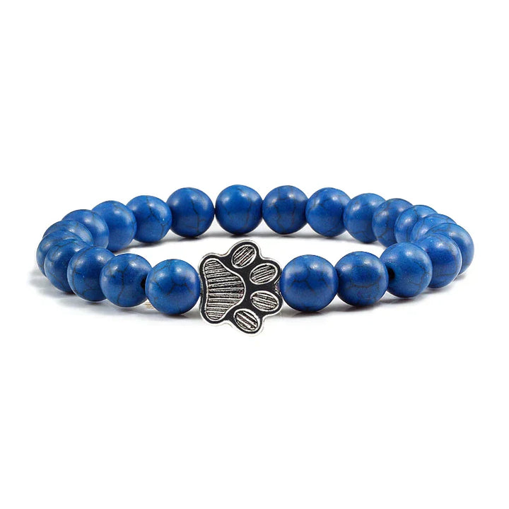 Pulsera con cuentas en forma de pata – Diseño en piedra natural