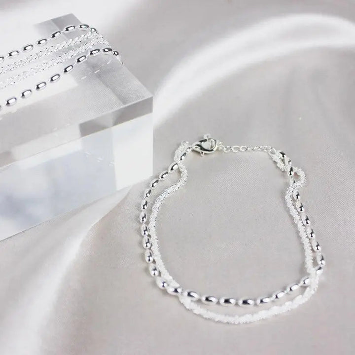 Pulsera de plata con circonita