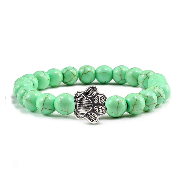 Pulsera con cuentas en forma de pata – Diseño en piedra natural