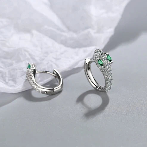 Pendientes de plata con forma de serpiente