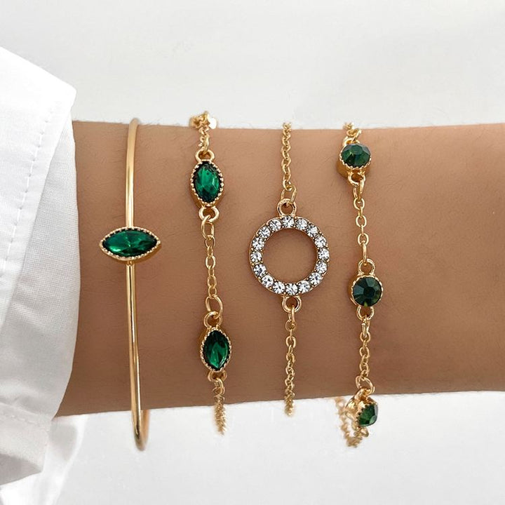 Conjunto de Pulseras Doradas Celestial