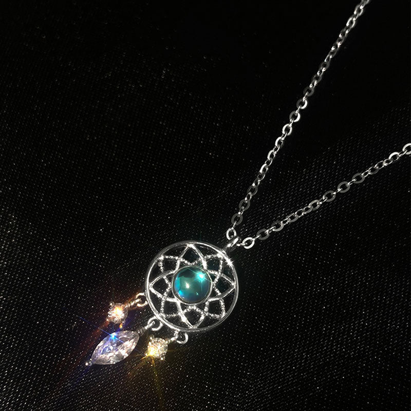 Collar de plata Luna Cristal Atrapasueños