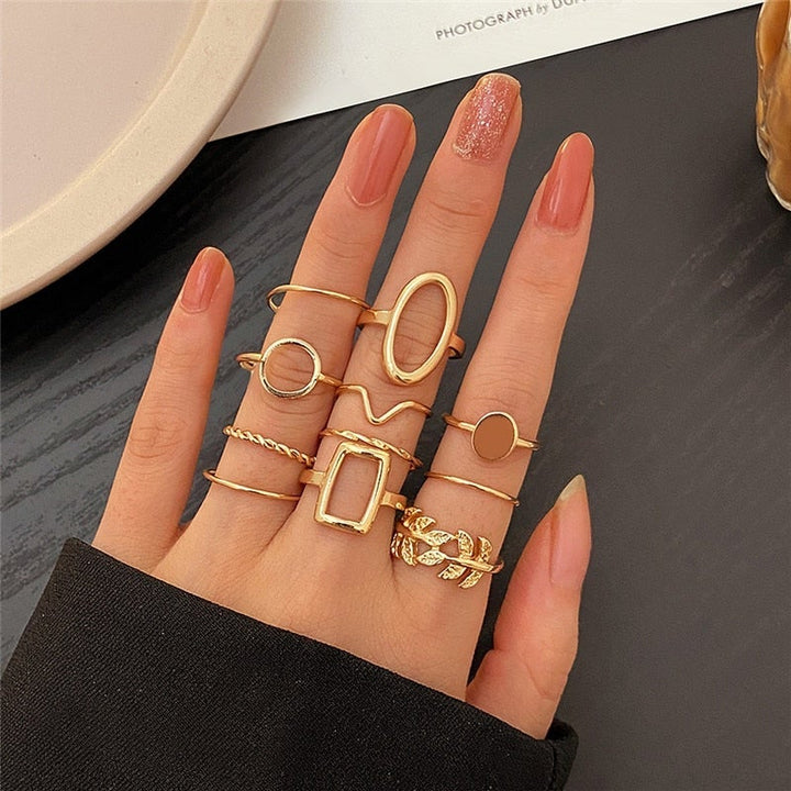 Conjunto 11 Anillos Vintage (Ajustable)