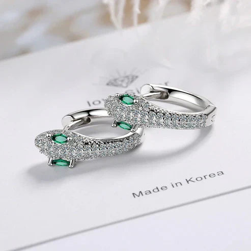 Pendientes de plata con forma de serpiente