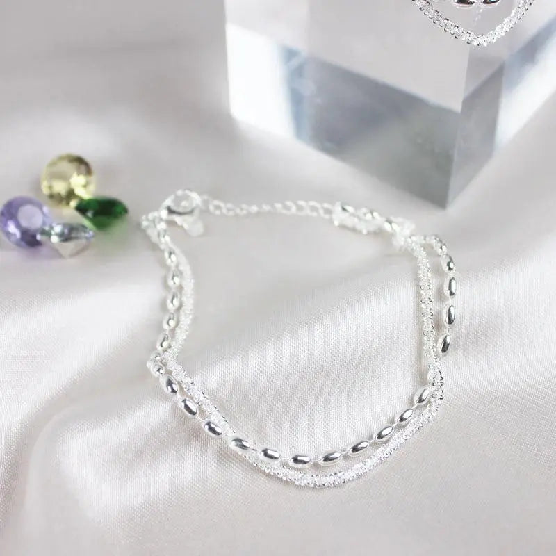 Pulsera de plata con circonita