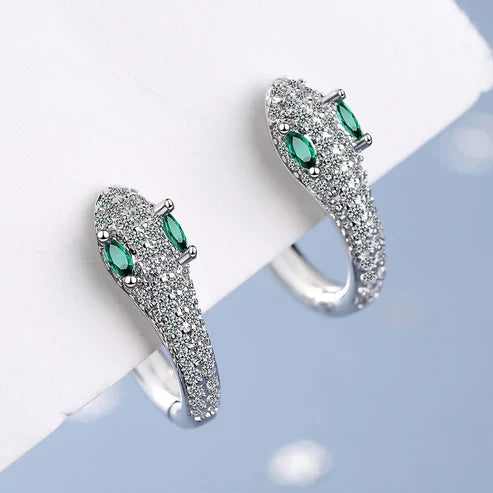 Pendientes de plata con forma de serpiente