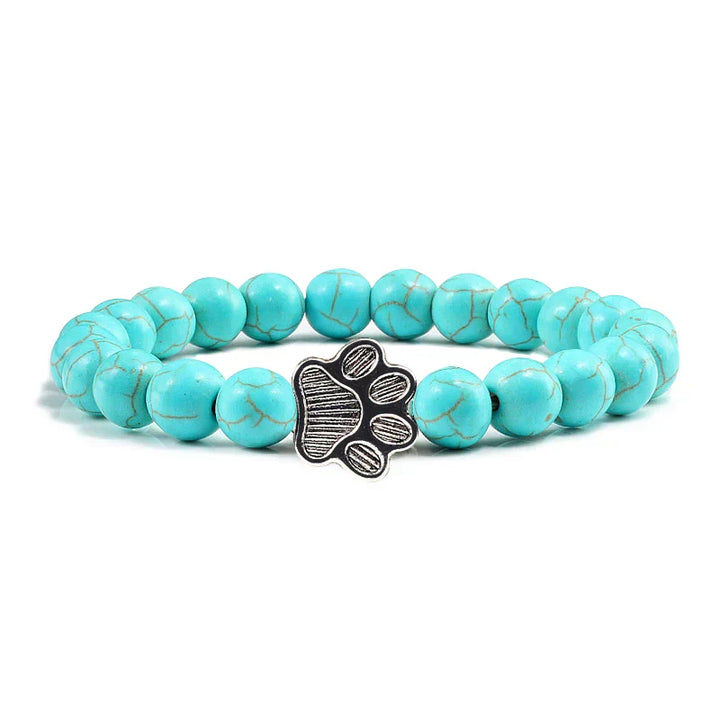 Pulsera con cuentas en forma de pata – Diseño en piedra natural