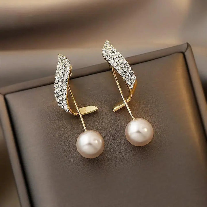 Pendientes de oro con perlas