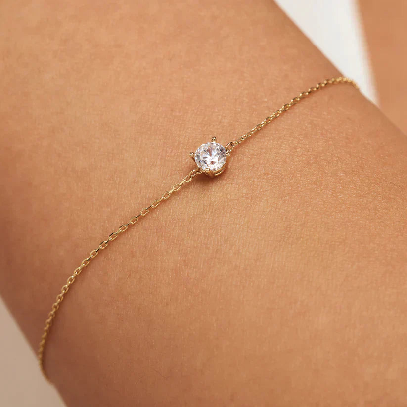 Pulsera Cléa Piedra Moissanite | Oro