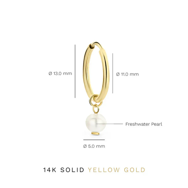 Pendientes Perla Suspensa | Oro
