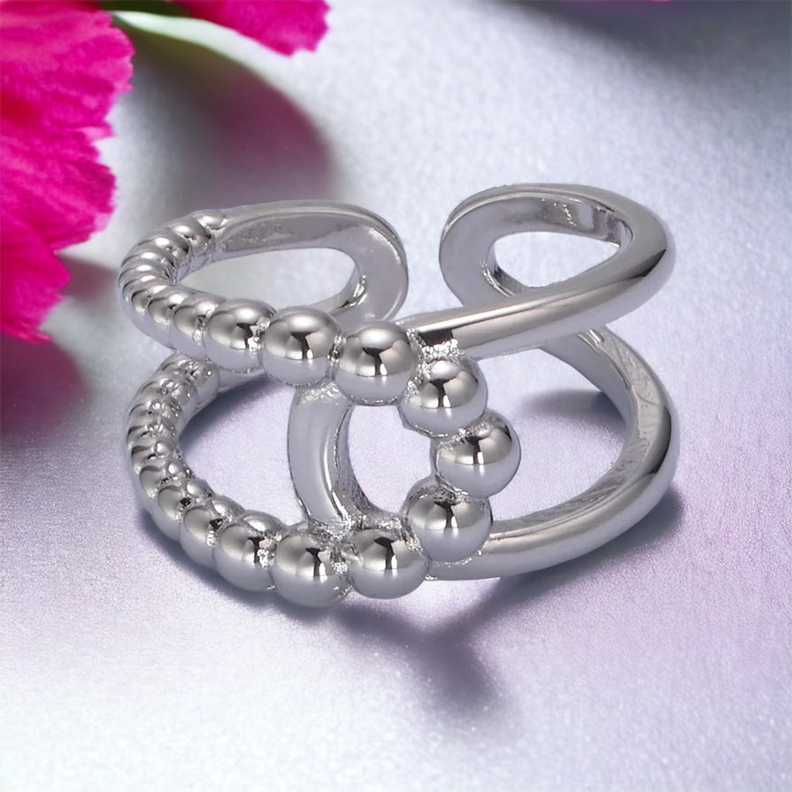 Anillo Vitoria - Oro Y Plata (Ajustable)